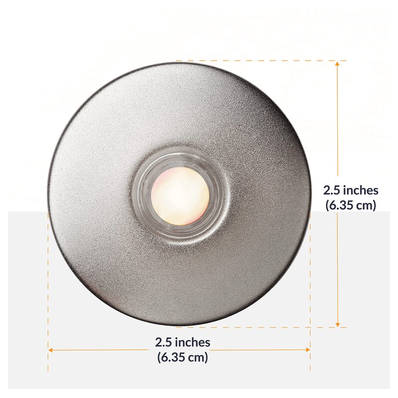 Newhouse Hardware SN5WL Lighted Doorbell Button, 1-Pack, Satin Nickel - Image 2